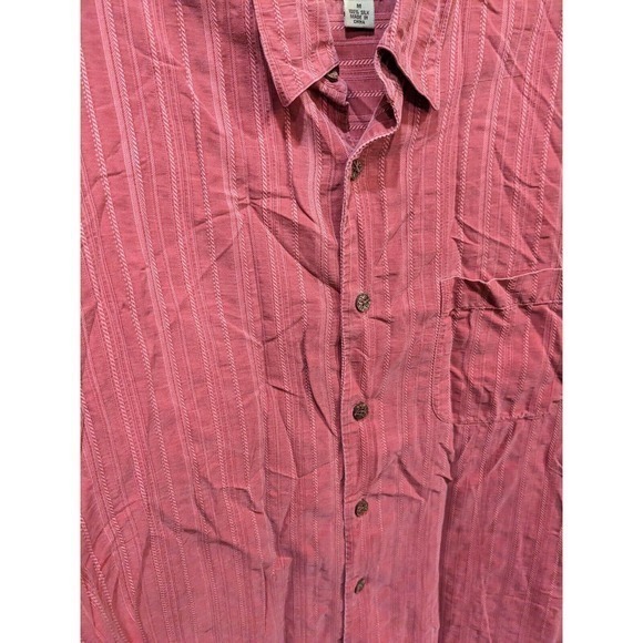 Tommy Bahama Mens medium Faded red 100% Silk Button up Shirt - Picture 2 of 5